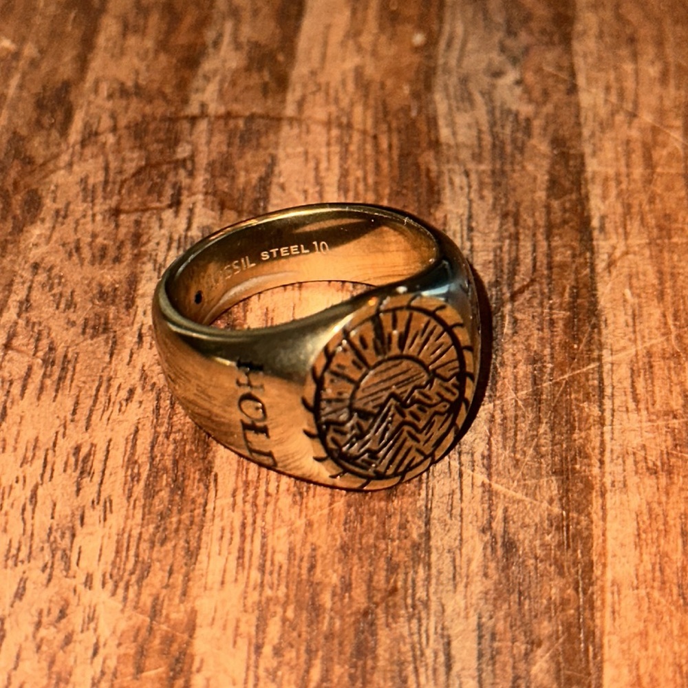FOSSIL Stainless Steel Ring - Sz 10